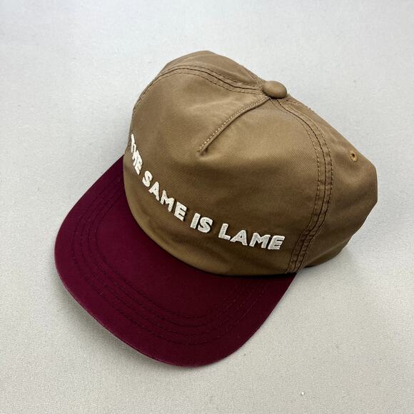 I Am Other Hat Cap Strapback Tan Same Is Lame Uniqlo Pharrell 5 Panel Adjustable - Picture 1 of 8